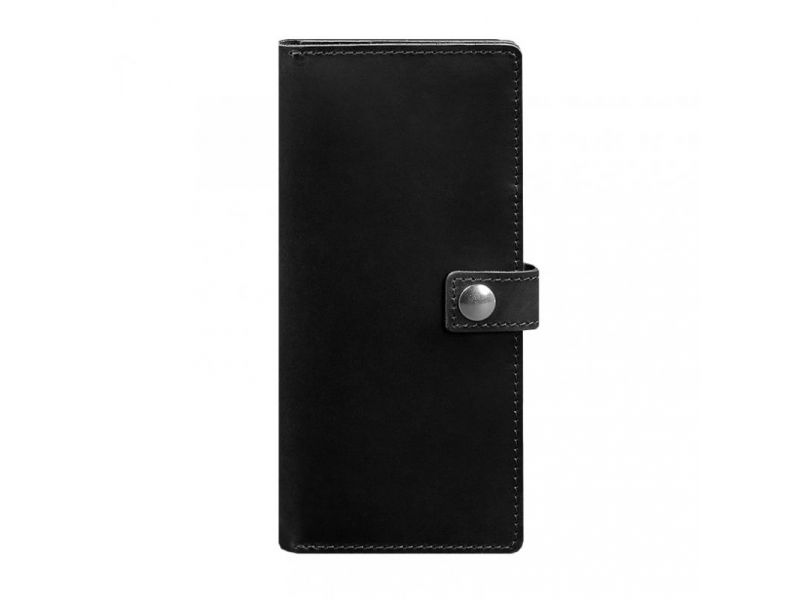 Кожаный Тревел-кейс (органайзер для документов) 6.0 черный Crazy Horse, фото 5