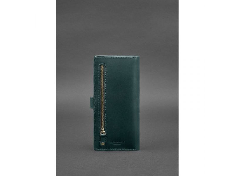 Кожаный тревел-кейс (органайзер для документов) 6.0 зеленый, фото 3