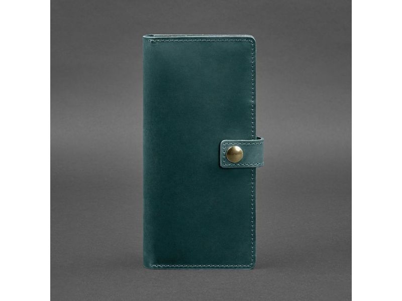 Кожаный тревел-кейс (органайзер для документов) 6.0 зеленый, фото 4