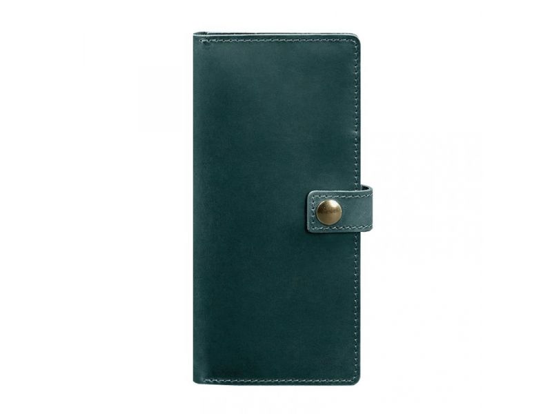 Кожаный тревел-кейс (органайзер для документов) 6.0 зеленый, фото 5