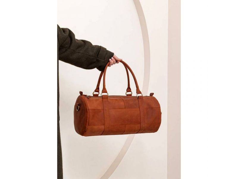 Кожаная сумка Harper Светло-коричневая Crazy Horse, фото 7