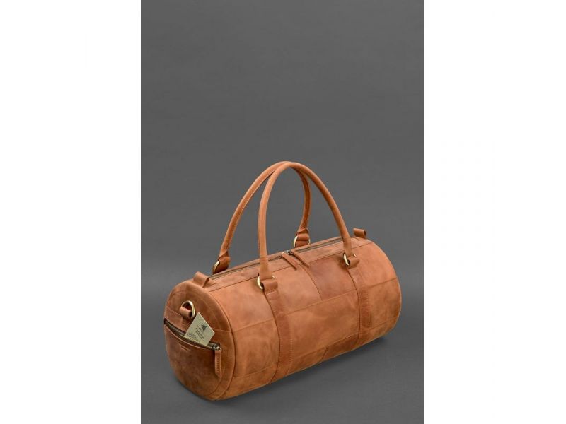 Кожаная сумка Harper Светло-коричневая Crazy Horse, фото 3