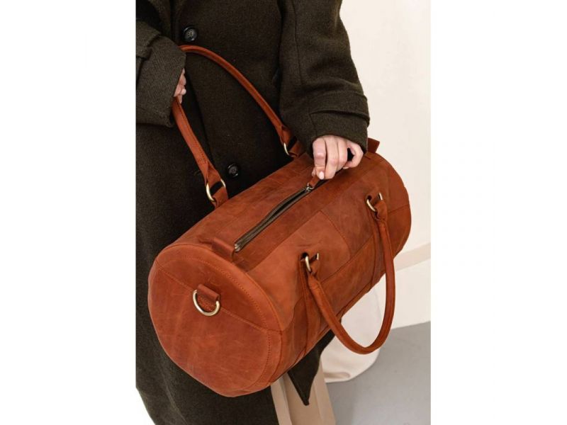 Кожаная сумка Harper Светло-коричневая Crazy Horse, фото 8