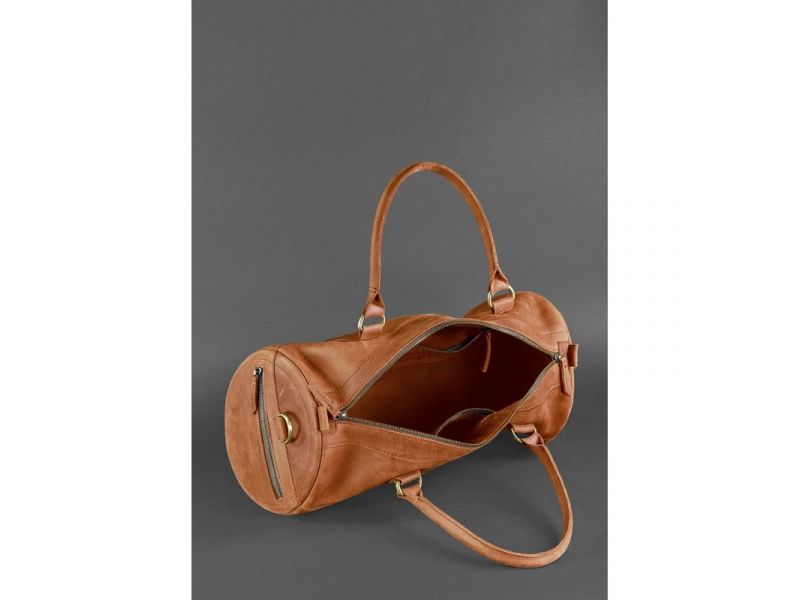 Кожаная сумка Harper Светло-коричневая Crazy Horse, фото 4