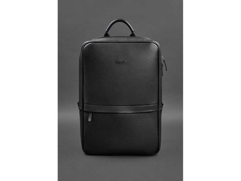 Черный кожаный мужской рюкзак Foster 1.0, фото 2
