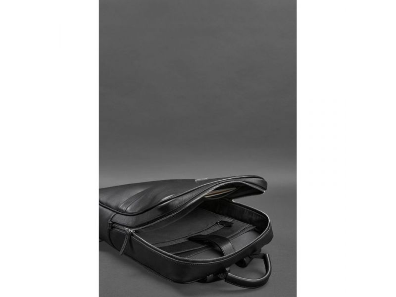 Черный кожаный мужской рюкзак Foster 1.0, фото 5