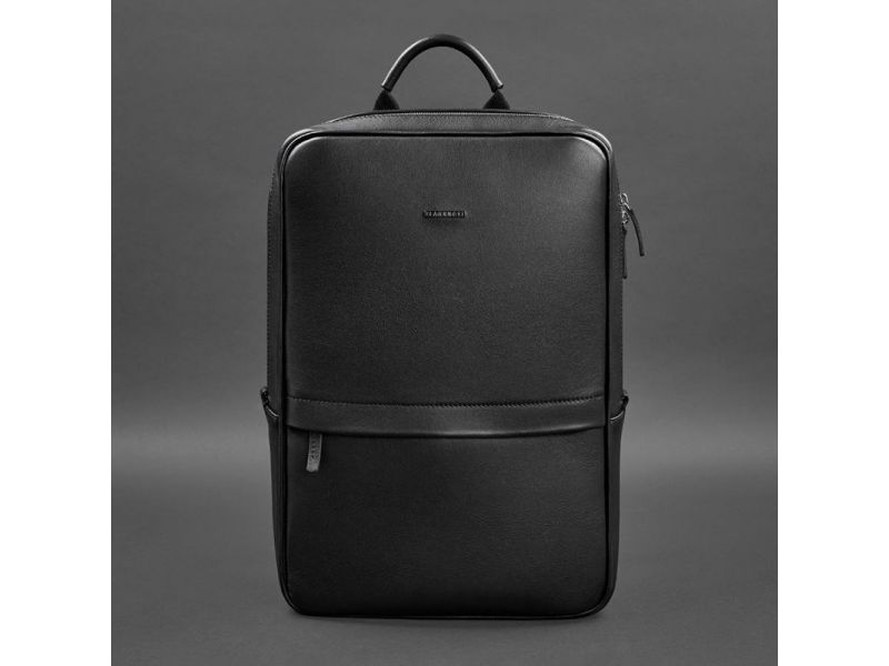 Черный кожаный мужской рюкзак Foster 1.0, фото 10