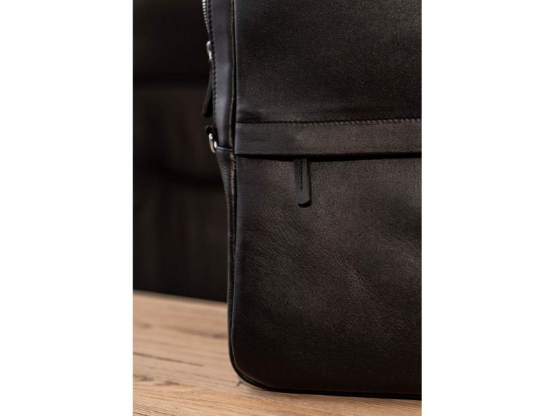 Черный кожаный мужской рюкзак Foster 1.0, фото 8