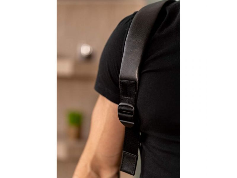 Черный кожаный мужской рюкзак Foster 1.0, фото 9