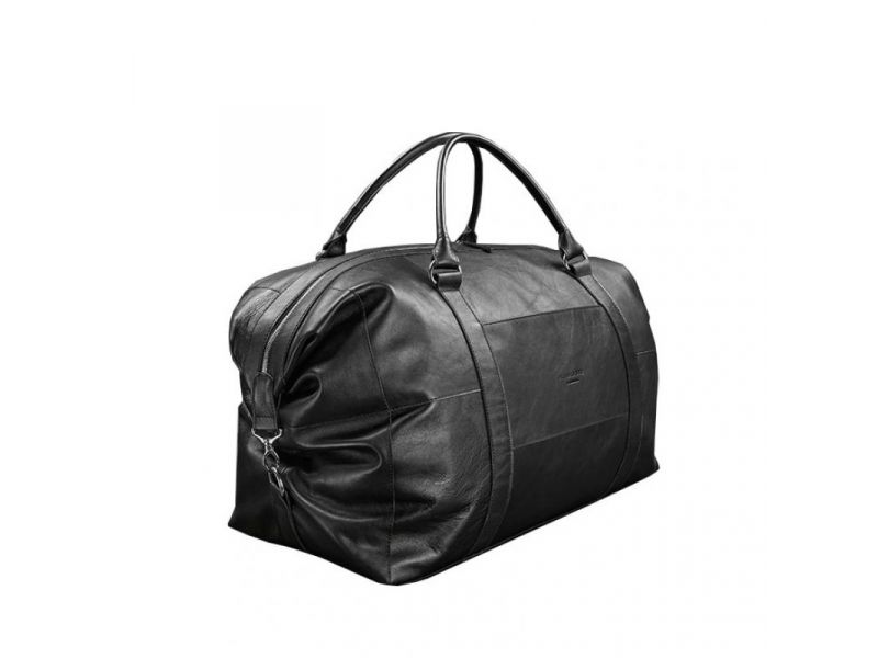 Кожаная дорожная сумка черная, фото 8