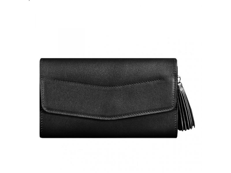 Женская кожаная сумка Элис угольно-черная, фото 8