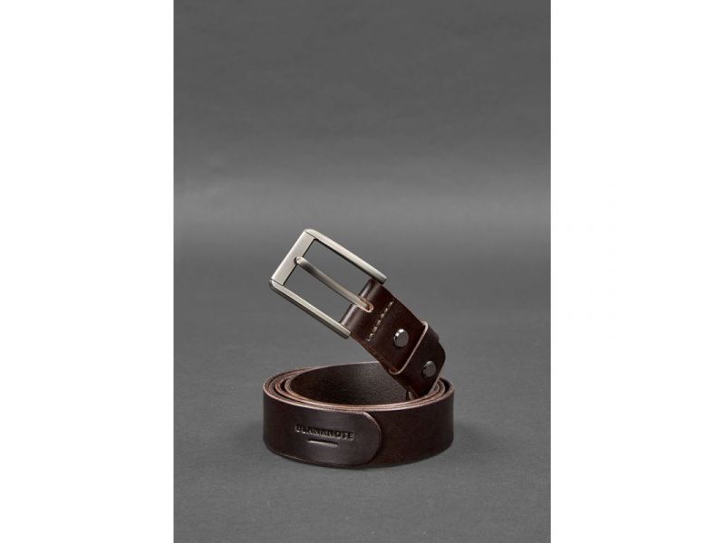 Мужской кожаный узкий ремень 30 мм Коричневый, фото 1