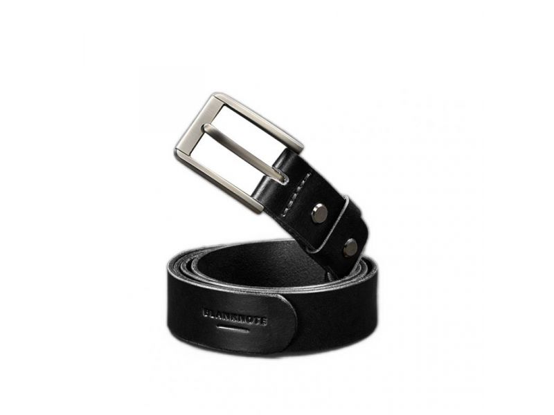 Мужской кожаный узкий ремень 30 мм Черный, фото 5