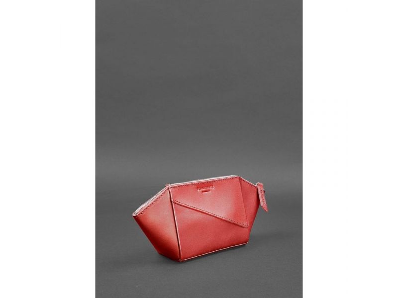 Женская кожаная косметичка 2.0 Красная, фото 3