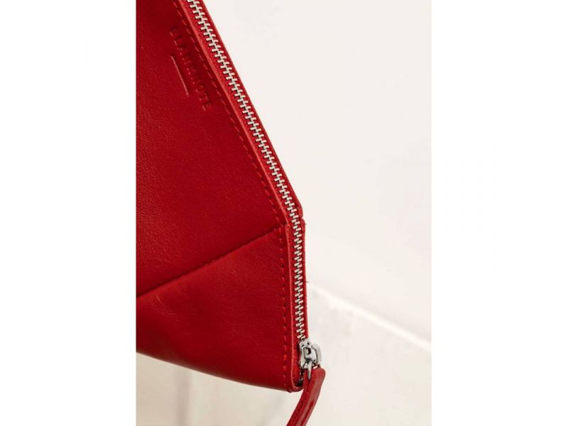 Женская кожаная косметичка 2.0 Красная, фото 8