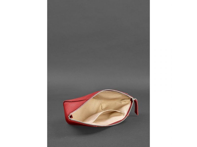 Женская кожаная косметичка 2.0 Красная, фото 6