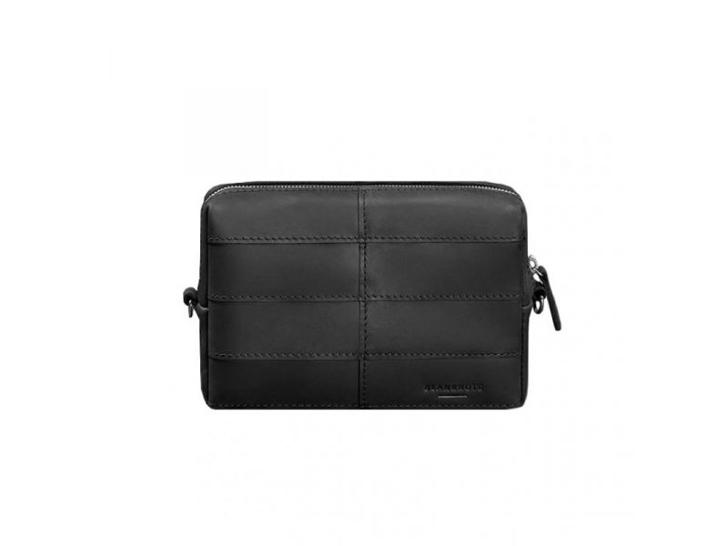 Кожаная косметичка-несессер 3.1 Черная Crazy Horse, фото 6