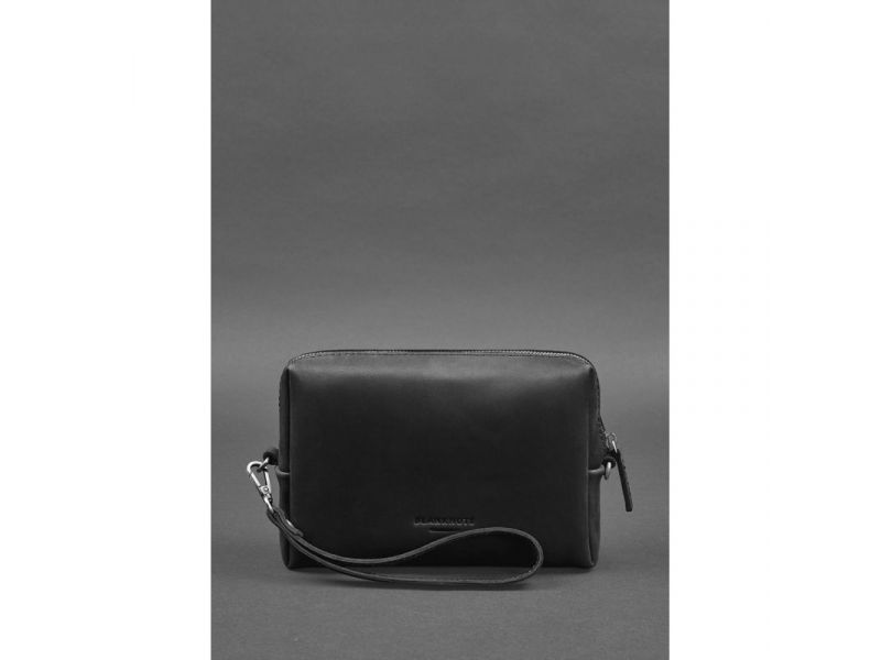 Кожаная косметичка-несессер 3.0 Черная Crazy Horse, фото 2