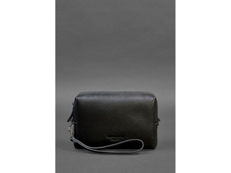 Кожаная косметичка-несессер 3.0 Черная Краст, фото 2