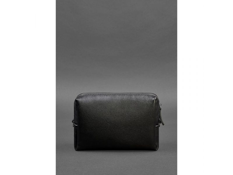Кожаная косметичка-несессер 3.0 Черная Краст, фото 4