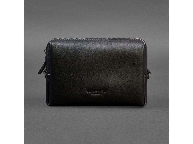 Кожаная косметичка-несессер 3.0 Черная Краст, фото 5