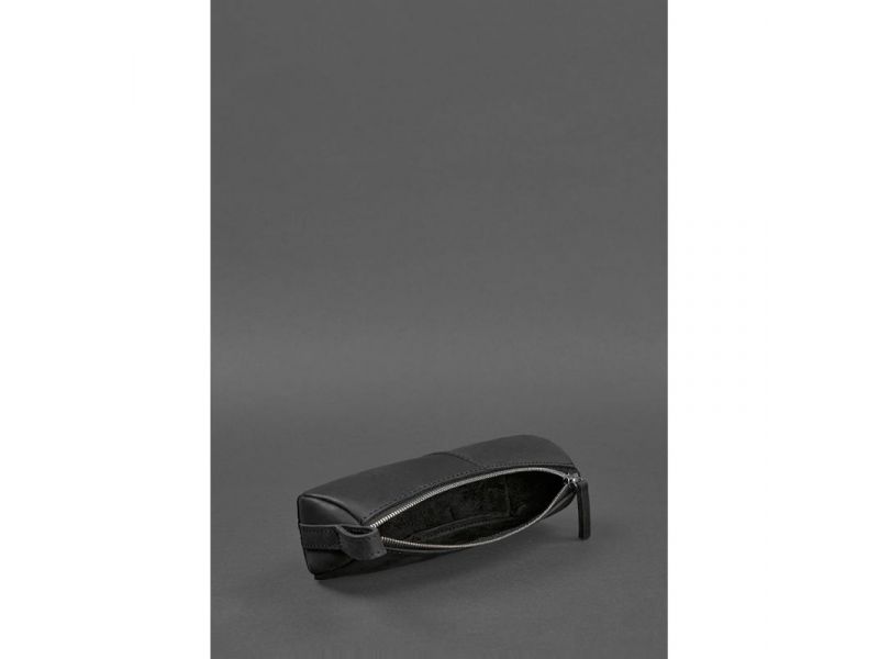 Кожаный пенал-несессер (футляр для очков) 4.0 Черный Crazy Horse, фото 5