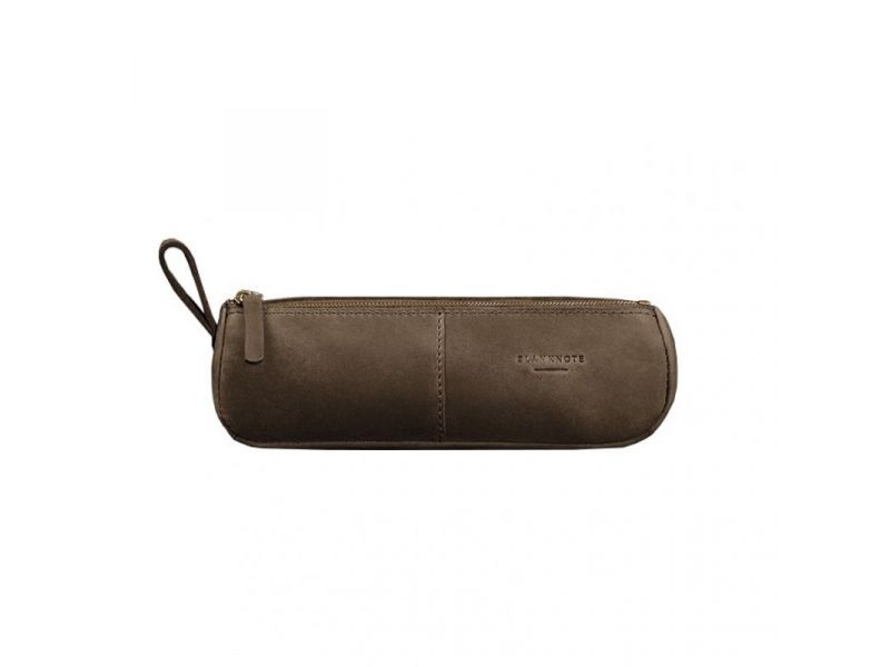 Кожаный пенал-несессер (футляр для очков) 4.0 Темно-коричневый Crazy Horse, фото 7