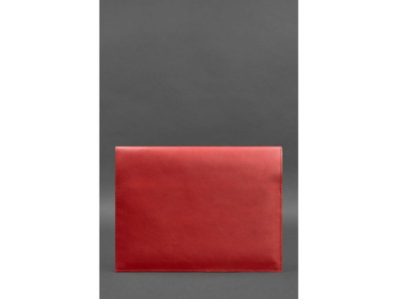 Кожаная папка для документов А4 (на магнитах) красная, фото 3