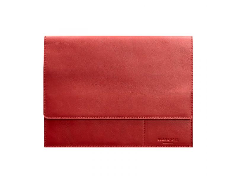 Кожаная папка для документов А4 (на магнитах) красная, фото 5