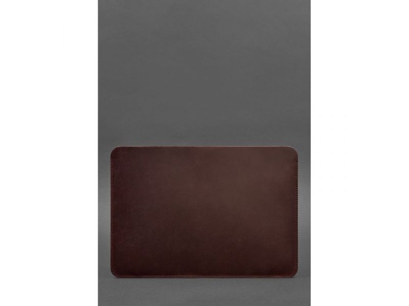Кожаный чехол для MacBook 13 дюйм Бордовый Crazy Horse, фото 4
