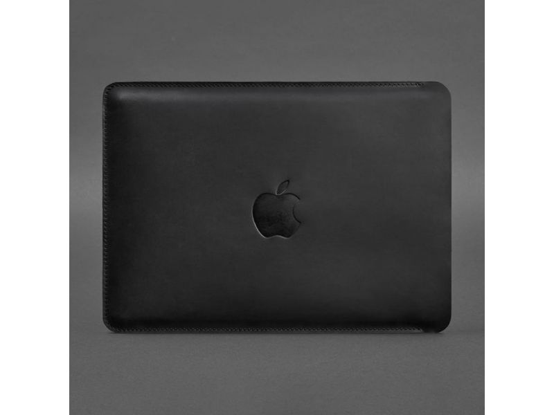 Кожаный чехол для MacBook 15-16 Черный, фото 3