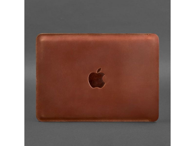 Кожаный чехол для MacBook 15-16 Светло-коричневый, фото 3