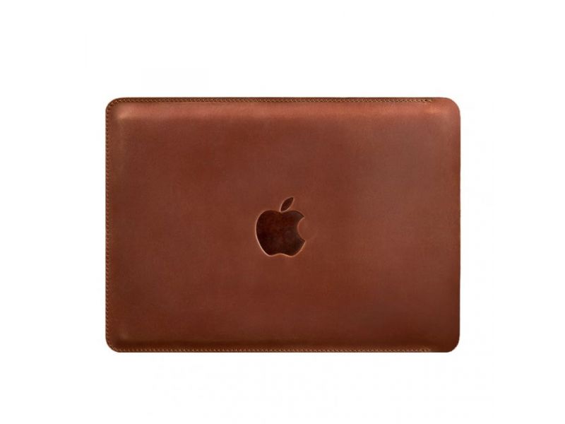 Кожаный чехол для MacBook 15-16 Светло-коричневый, фото 4