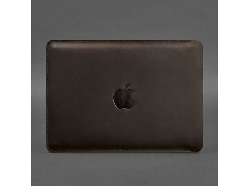 Кожаный чехол для MacBook 15-16 Темно-коричневый, фото 3