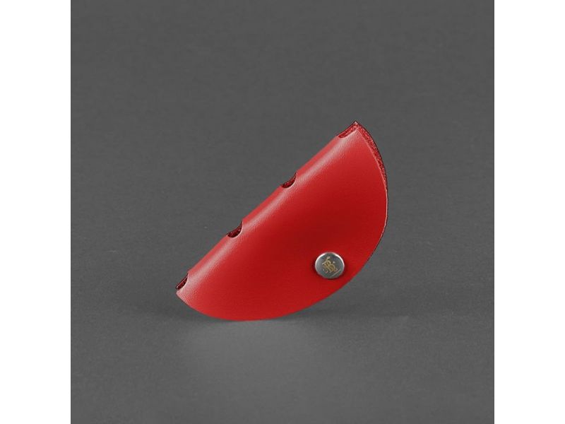 Кожаный холдер для наушников и проводов Красный, фото 5