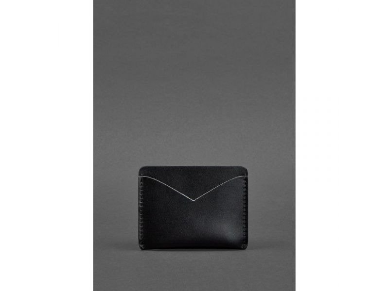 Кожаная визитница 5.0 угольно-черная, фото 3