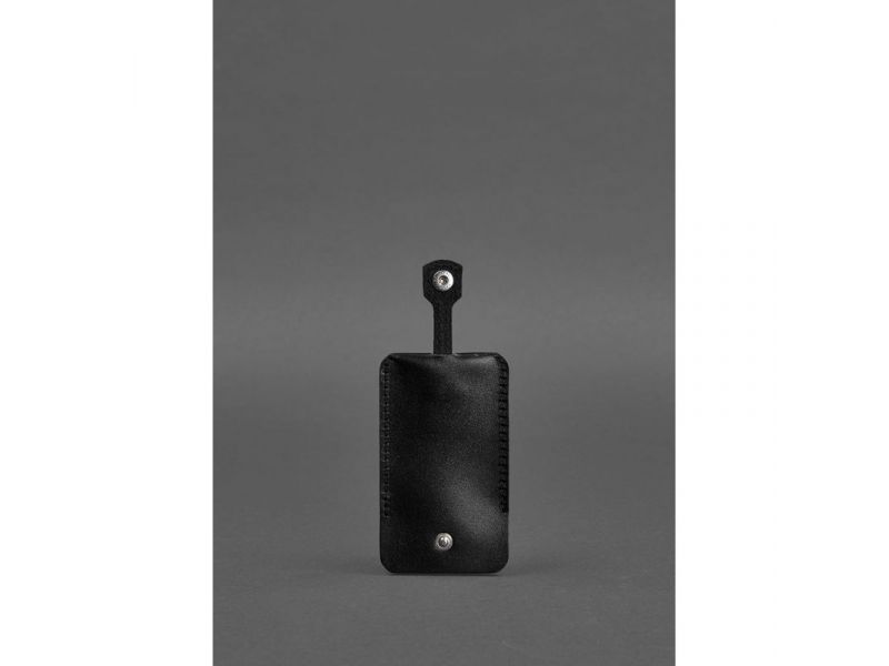 Кожаная ключница 1.0 угольно-черная, фото 3