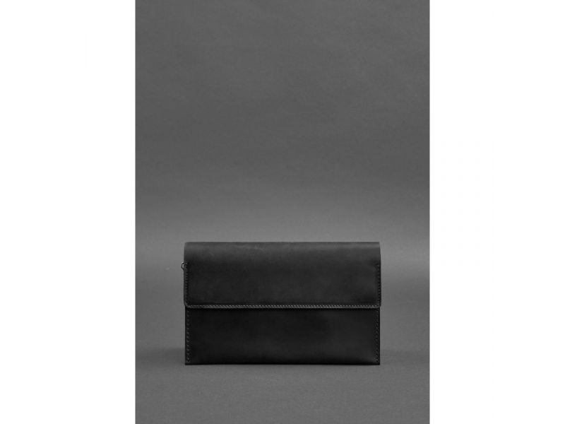 Кожаный мужской клатч-барсетка 3.0 черный Crazy Horse, фото 3