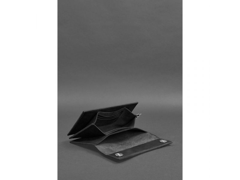 Кожаный мужской клатч-барсетка 3.0 черный Crazy Horse, фото 8