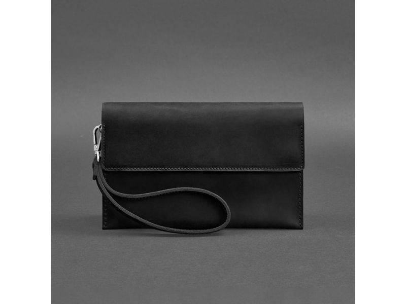 Кожаный мужской клатч-барсетка 3.0 черный Crazy Horse, фото 9