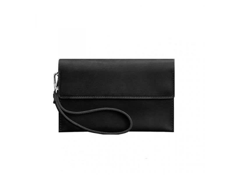 Кожаный мужской клатч-барсетка 3.0 черный Crazy Horse, фото 10