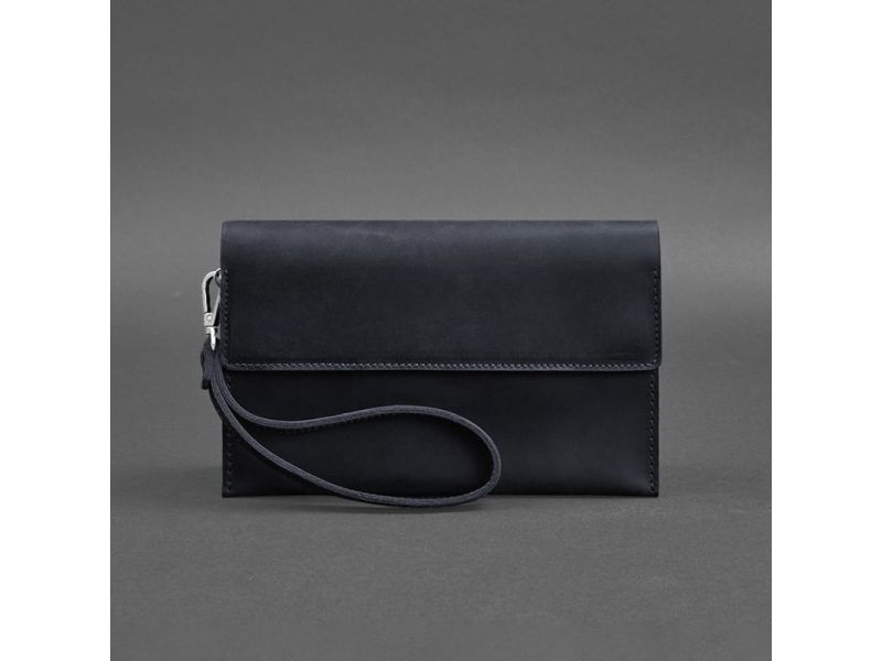 Кожаный мужской клатч-барсетка 3.0 синий Crazy Horse, фото 9