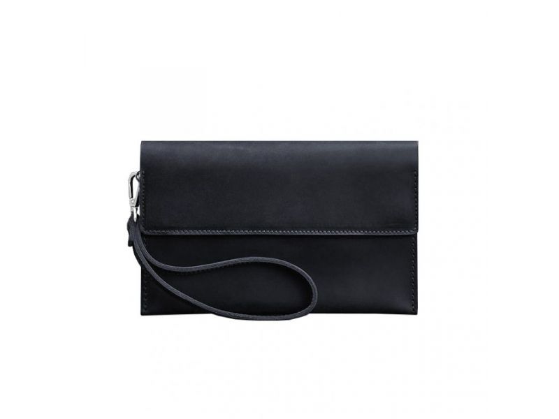 Кожаный мужской клатч-барсетка 3.0 синий Crazy Horse, фото 10