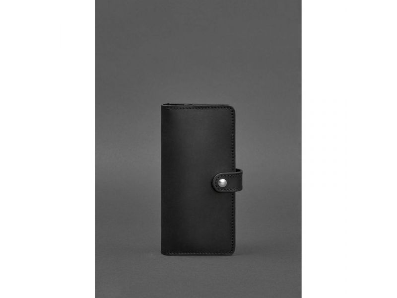 Кожаное портмоне 7.0 Черное Crazy Horse, фото 2