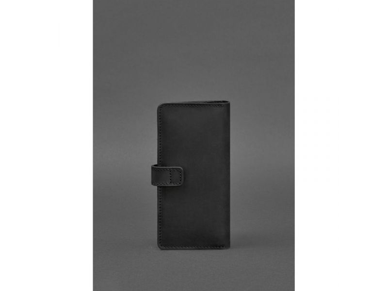 Кожаное портмоне 7.0 Черное Crazy Horse, фото 5