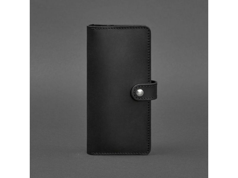 Кожаное портмоне 7.0 Черное Crazy Horse, фото 6