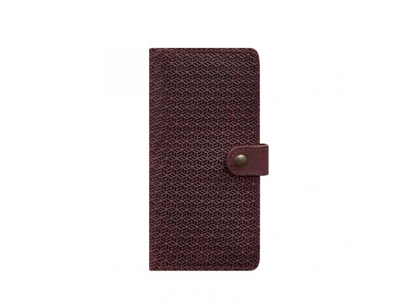 Кожаное портмоне 7.0 Карбон Бордовый, фото 6