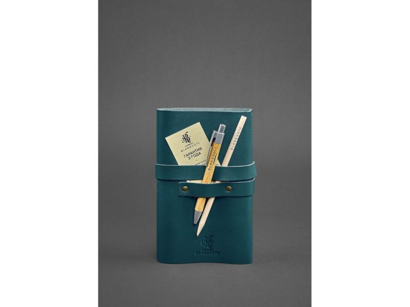 Кожаный блокнот (Софт-бук) 1.0 Зеленый Краст, фото 3