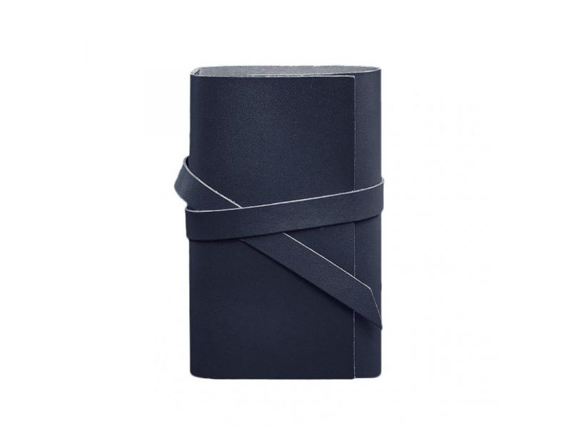 Кожаный блокнот (Софт-бук) 1.0 Темно-синий Краст, фото 5