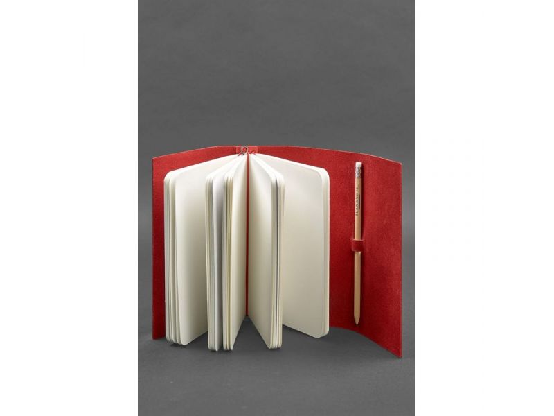 Женский кожаный блокнот (Софт-бук) 1.0 Красный, фото 2